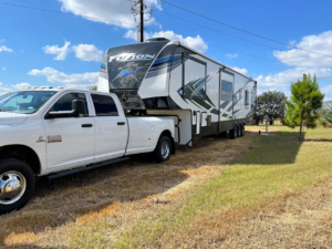 Rolling by the Dozen RV Park offers full water, sewer, electric hookups near College Station, Texas.