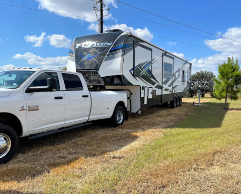 Rolling by the Dozen RV Park offers full water, sewer, electric hookups near College Station, Texas.